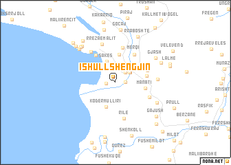 map of Ishull-Shëngjin