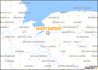 map of Isigny-sur-Mer