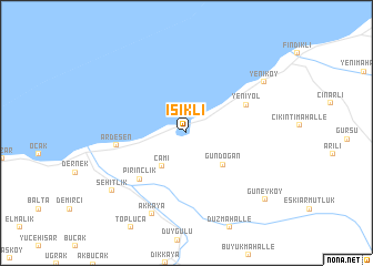 map of Işıklı