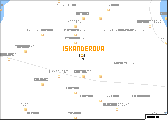 map of Iskanderova