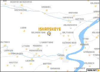 map of Iskanskoye