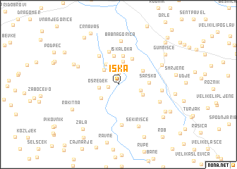 map of Iška