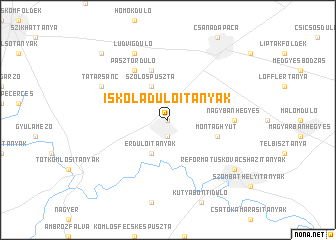 map of Iskoladůlőitanyák