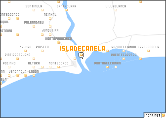 map of Isla de Canela