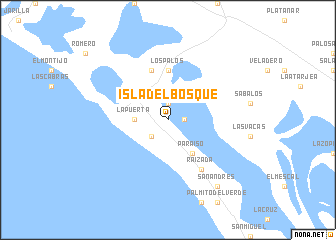 map of Isla del Bosque