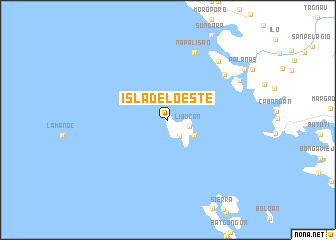 map of Isla del Oeste