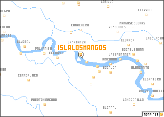 map of Isla Los Mangos