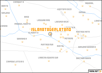 map of Isla Mata de Plátano