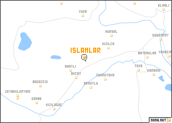 map of İslâmlar