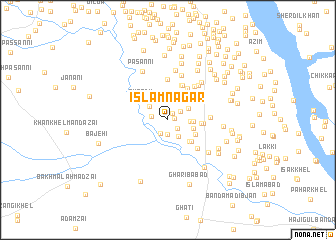 map of Islām Nagar