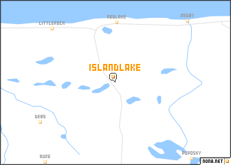 map of Island Lake