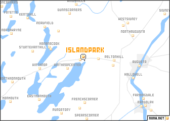 map of Island Park