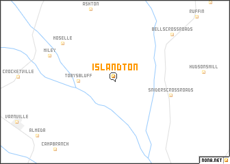 map of Islandton