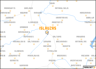 map of Išlaužas