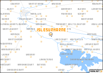 map of Isle-sur-Marne