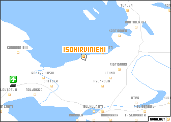 map of Iso Hirviniemi