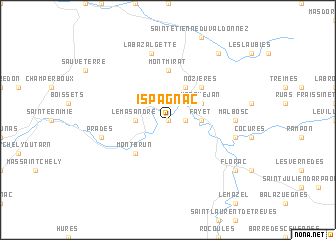map of Ispagnac