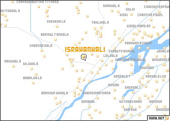 map of Isrāwānwāli