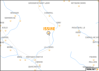 map of Issime