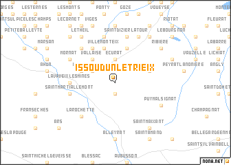 map of Issoudun-Létrieix