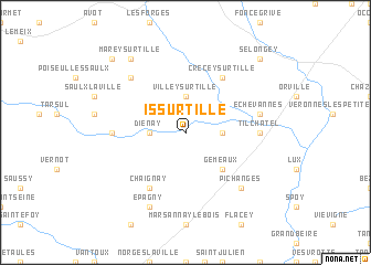 map of Is-sur-Tille
