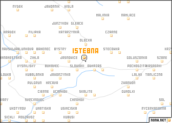 map of Istebna