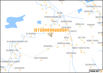 map of Īstgāh-e Āhūdasht