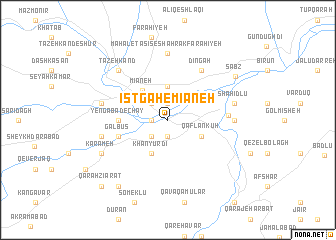 map of Īstgāh-e Mīāneh