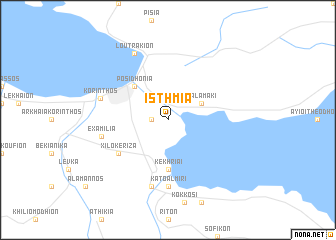 map of Isthmía