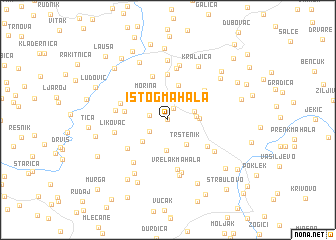 map of Istog Mahala