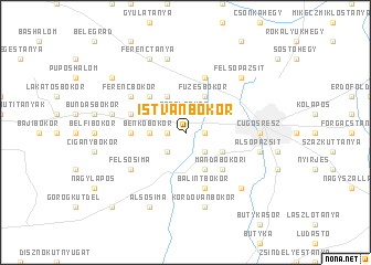 map of Istvánbokor