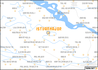 map of Istvánmajor