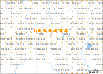 map of Iswar Lakshmīpur