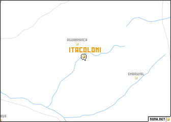 map of Itacolomi