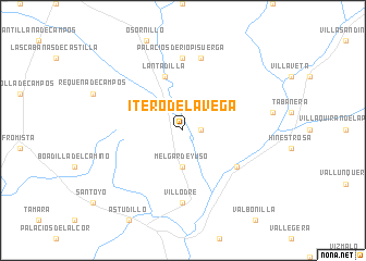 map of Itero de la Vega