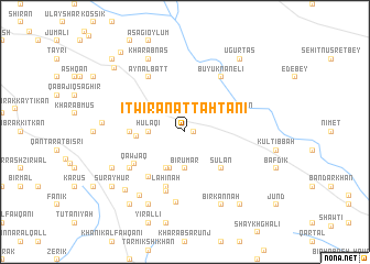 map of Īt Wīrān at Taḩtānī