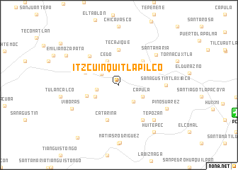 map of Itzcuinquitlapilco