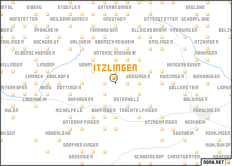 map of Itzlingen