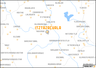 map of Itztazacuala