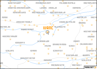 map of Ivánc