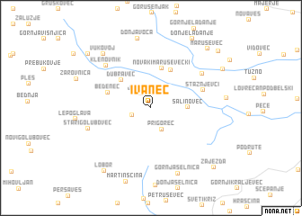 map of Ivanec