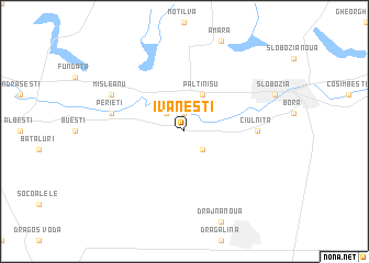 map of Ivăneşti