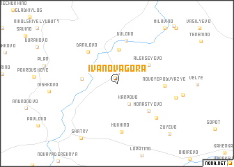 map of Ivanova Gora