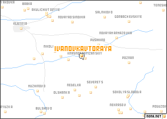 map of Ivanovka Vtoraya