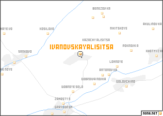 map of Ivanovskaya Lisitsa