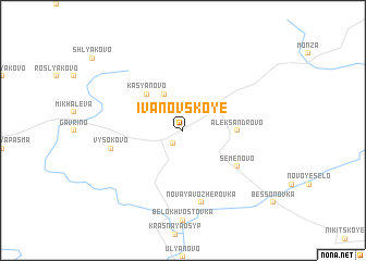 map of Ivanovskoye