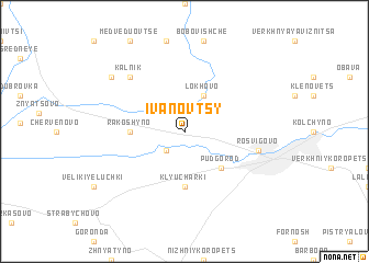 map of Ivanovtsy