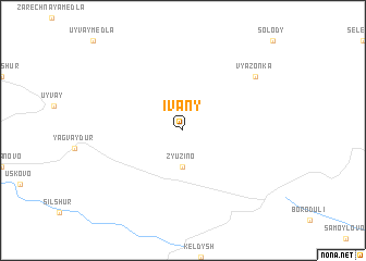 map of Ivany