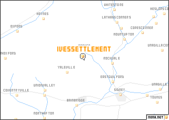 map of Ives Settlement