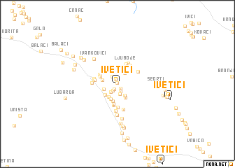 map of Ivetići